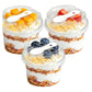 🍨✨ Portable Dessert Cup Set – Clear Cups with Lids & Built-In Spoons