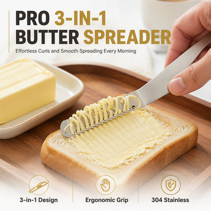 🔥Professional 304 Stainless Steel 3-in-1 Butter Knife and Spreader