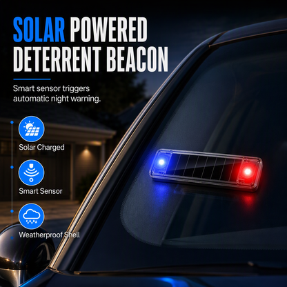 🚗Solar-Powered Car Simulation Anti-Theft Warning Light