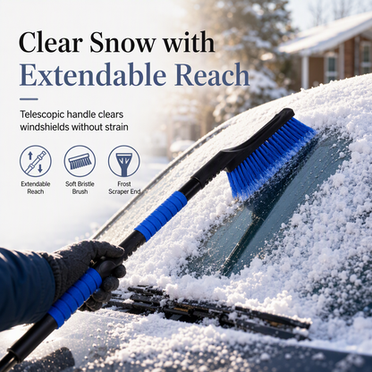 🔥Extendable Car Snow Shovel with Snow Brush & Scraper