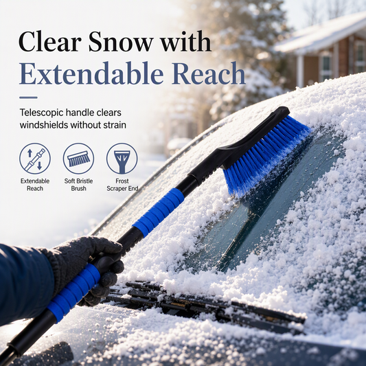 🔥Extendable Car Snow Shovel with Snow Brush & Scraper
