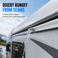 🌧️ RV Rain Gutter Drip Rail Trim – 25ft Flexible PVC Water Deflector