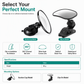 📢📢50% OFF !! ⏰Wide Angle Convex Rearview Mirror with Suction Cup and Clip Mount Round 12.5cm Auxiliary Reversing Mirror for Electric Tricycle and Baby Observation