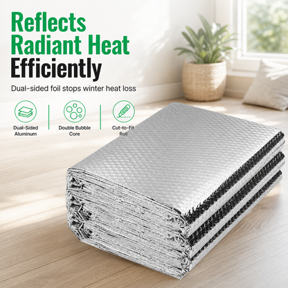 ♨️ Reflective Double Bubble Insulation Foil – Radiator Heat Reflector