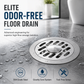 🔥50% OFF LIMITED TIME🔥Brushed Stainless Steel Round Floor Drain with Deodorizing Core for Bathroom and Washing Machine