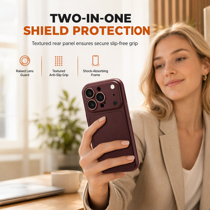 🔥Two-in-One Shockproof Jelly Phone Case with Large Window and Integrated Lens Protector
