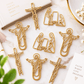 🔥Gold Jesus Cross Bible Bookmarks and Paper Clips