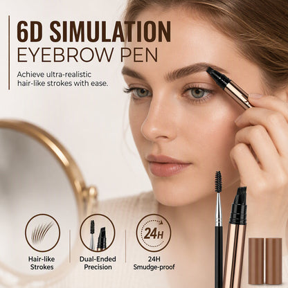 😍Dual-Ended Waterproof Smudge-Proof Eyebrow Pencil