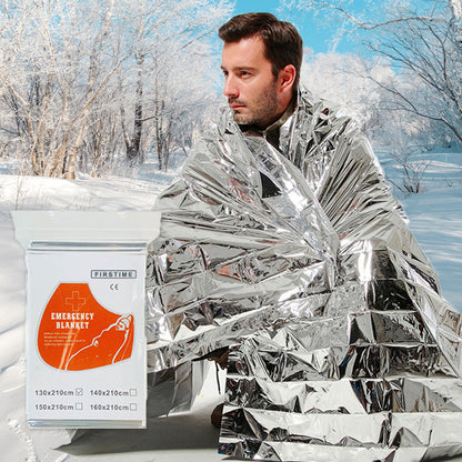 📢📢50% OFF !! ⏰ Outdoor Survival Blanket – Compact Silver Thermal Shelter for Emergency Kits
