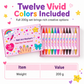 ⏳Limited Time 50% OFF🎨12 Colors Kids Dual Tip Nail Art Pen Set, Double Ended Markers for DIY Nail Painting
