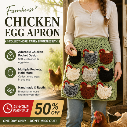 🔥HOT SALE 50% OFF🔥Crochet Chicken Egg Collecting Apron
