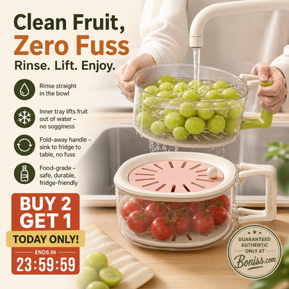 🔥HOT SALE 50%OFF🔥2 in 1 Draining Basket with Lid