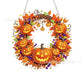 🍂 Autumnal pumpkin wreath with a diamond pattern to hang up – Complete DIY kit